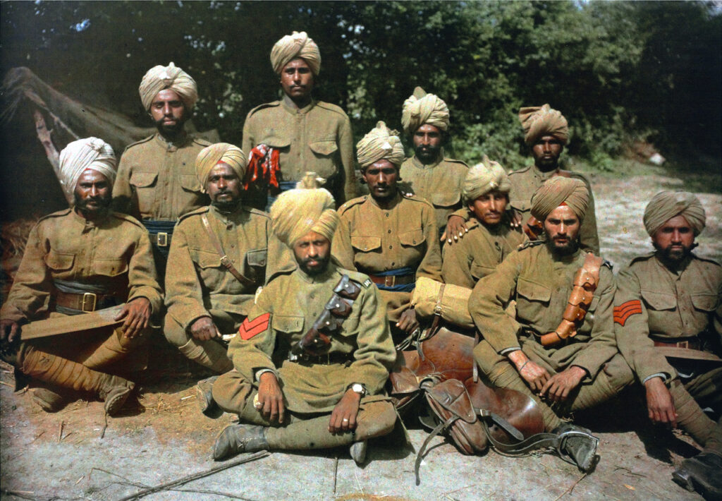 Soldiers in the Indian army at the turn of 