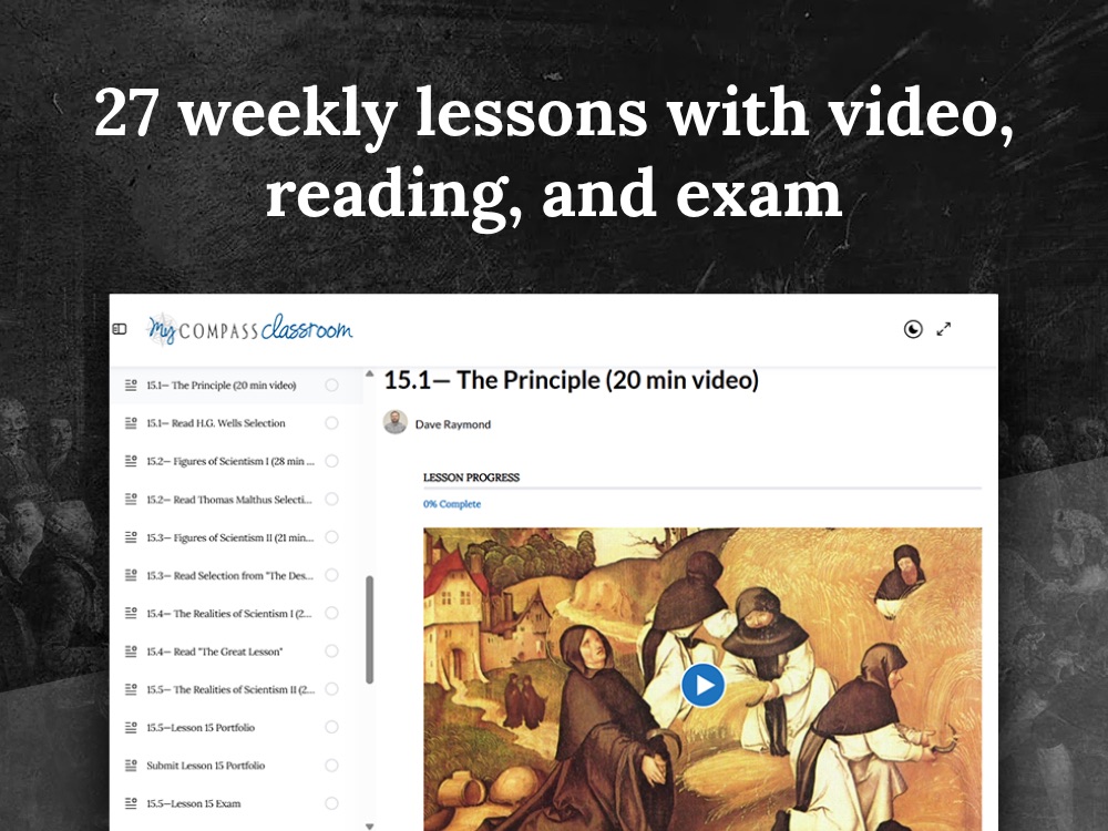 27 weekly lessons with video, reading, and exam
