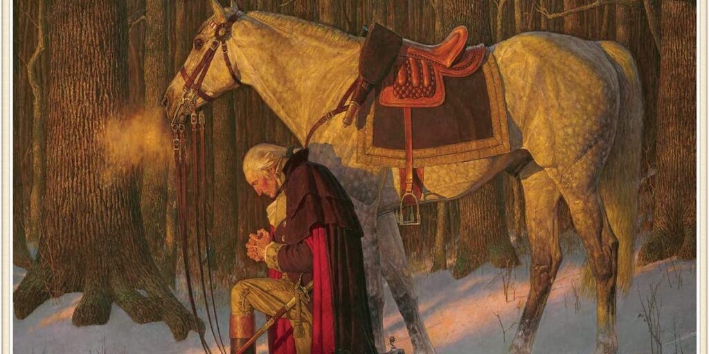 George Washington praying