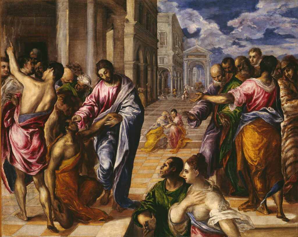 Christ healing the blind man