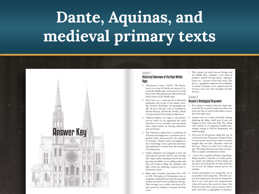 Dante, Aquinas, and medieval primary texts