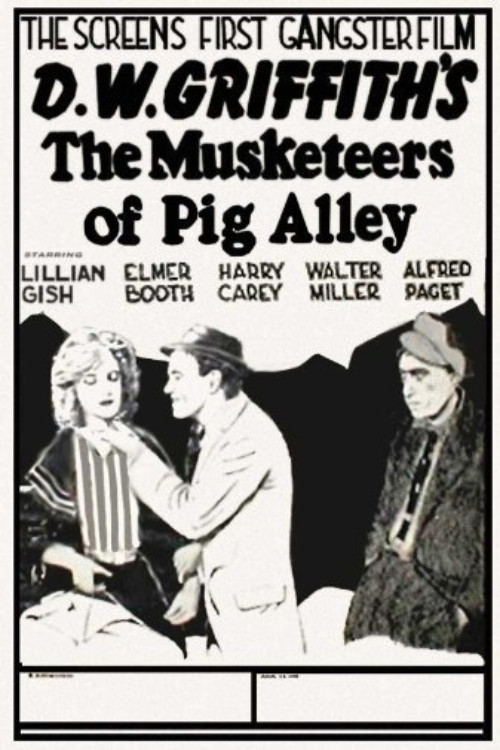 Poster for The Musketeers of Pig Alley (1912)