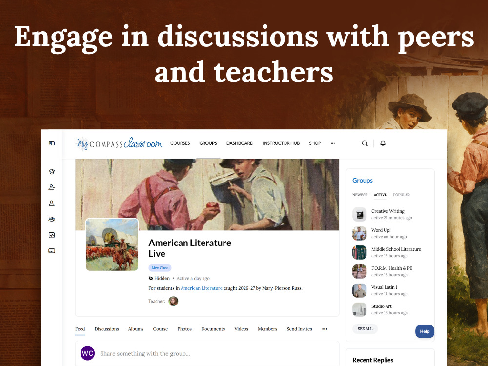 Engage in discussions with peers and teachers