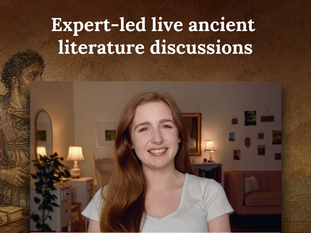 Expert-led live ancient literature discussions