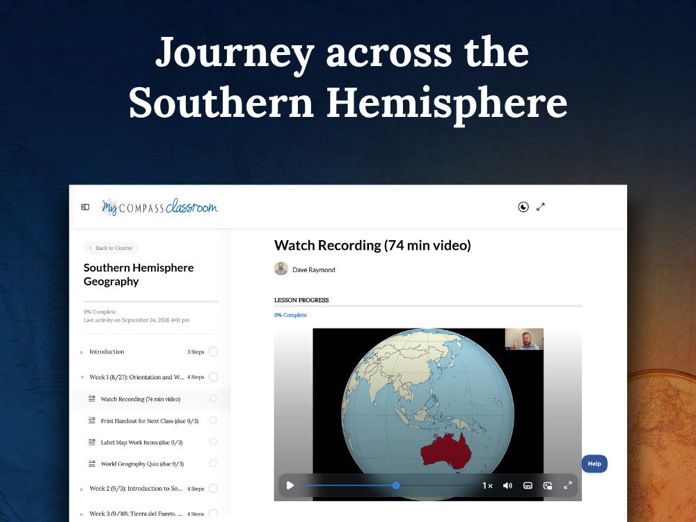 Journey across the Southern Hemisphere
