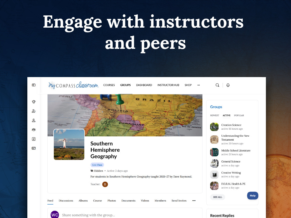 Engage with instructors and peers
