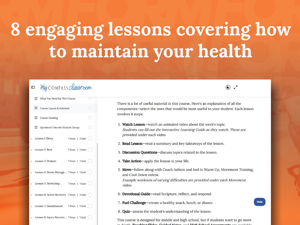 8 engaging lessons covering how to maintain your health